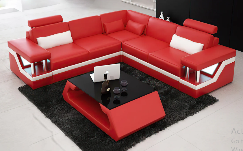 Leder Couch Sectional Sofa