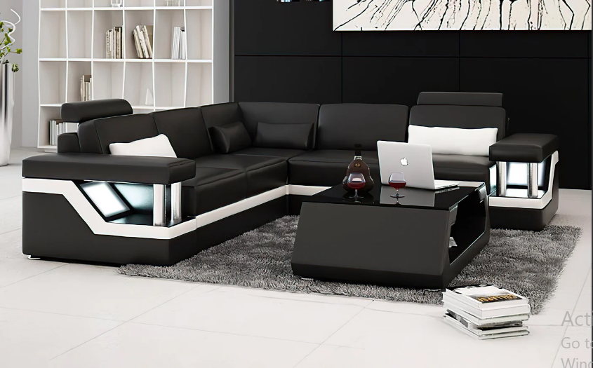 Leder Couch Sectional Sofa