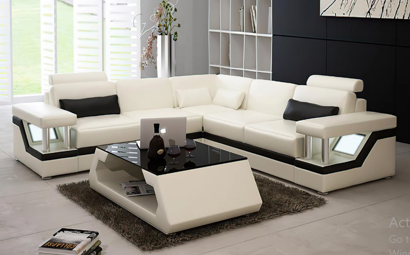 Leder Couch Sectional Sofa